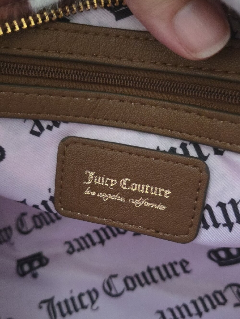 Juicy Couture Romance Cow Satchel in Saddle Brown, Shoulder Bag NWT - Picture 9 of 12